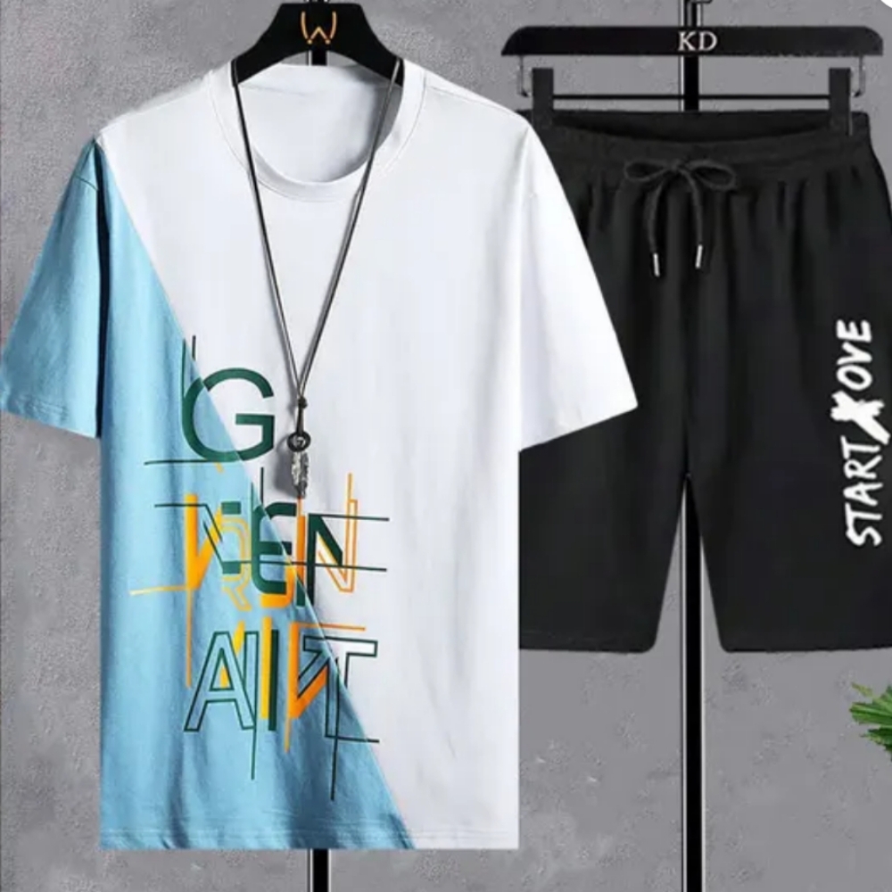 Graphic T-Shirt and Shorts Set